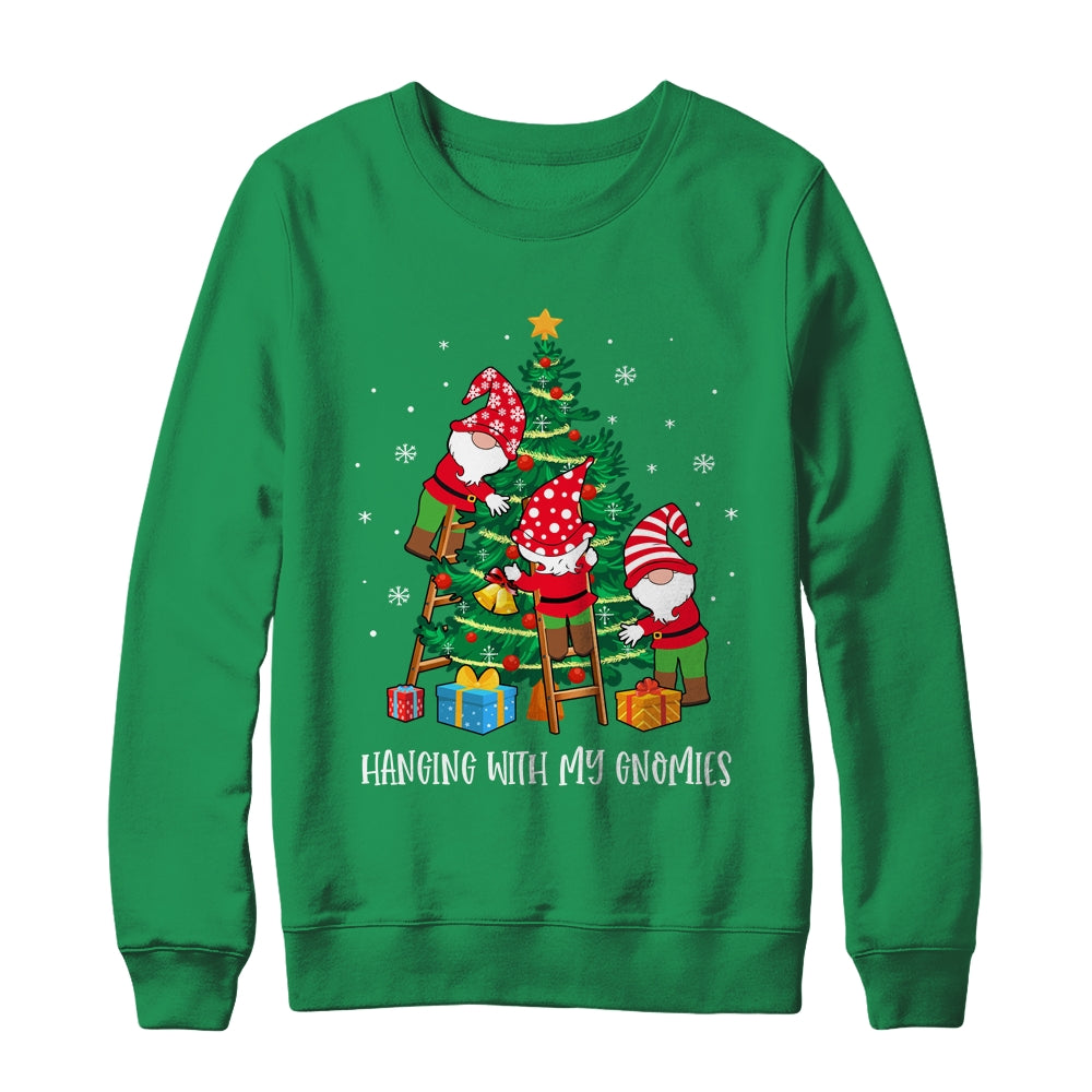 Christmas Gnome Hanging With My Gnomies Tree Holiday Shirt & Sweatshirt | siriusteestore