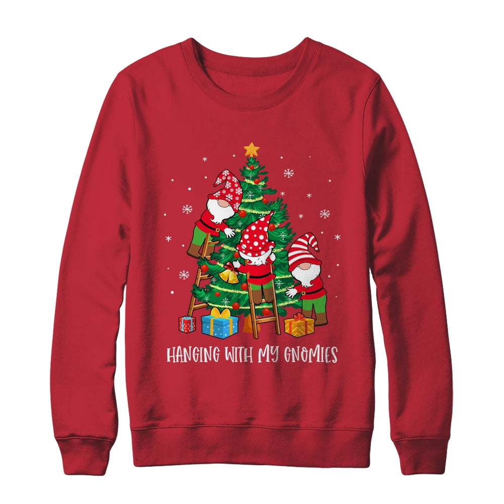 Christmas Gnome Hanging With My Gnomies Tree Holiday Shirt & Sweatshirt | siriusteestore