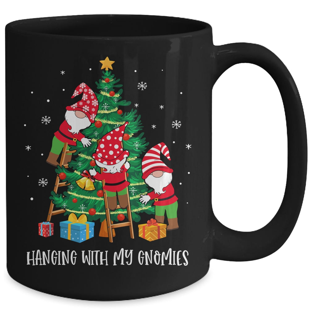 Christmas Gnome Hanging With My Gnomies Tree Holiday Mug | siriusteestore