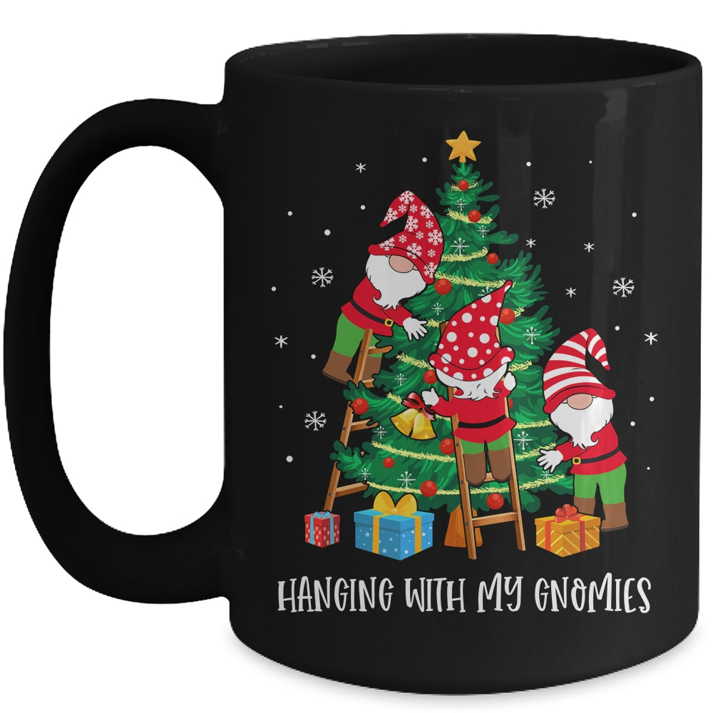 Christmas Gnome Hanging With My Gnomies Tree Holiday Mug | siriusteestore
