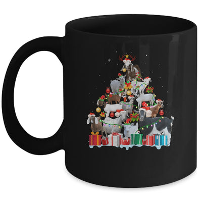 Christmas Goat On Tree Funny Santa Goat Lover Mug | siriusteestore