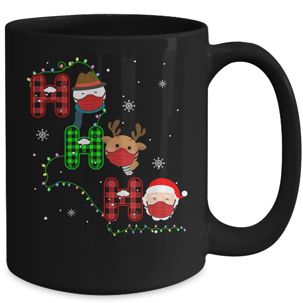 Christmas Ho Ho Ho Santa Reindeer Snowman Face Mask Pajama Mug | siriusteestore
