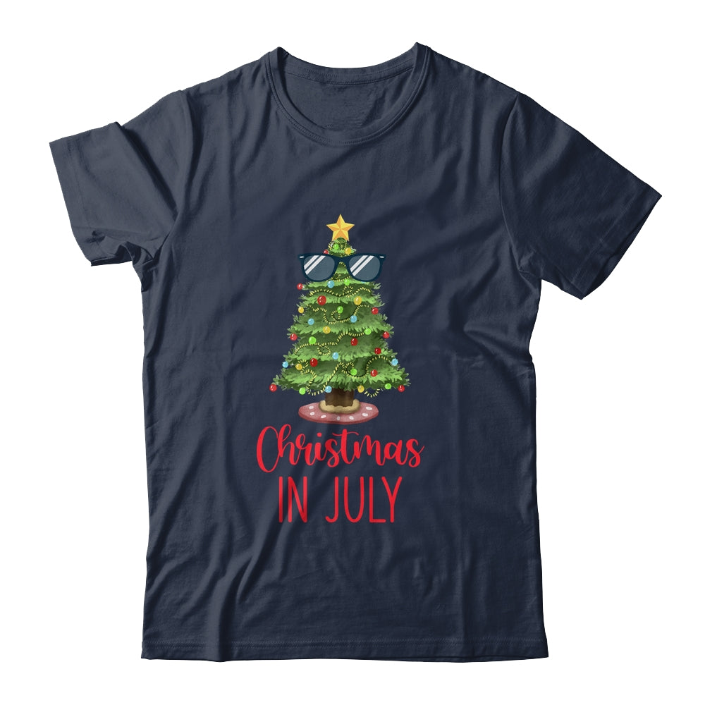 Christmas In July Christmas Tree Sunglasses Summer Vacation Shirt & Tank Top | siriusteestore