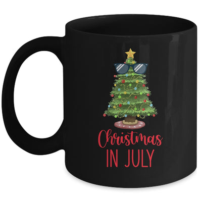 Christmas In July Christmas Tree Sunglasses Summer Vacation Mug | siriusteestore