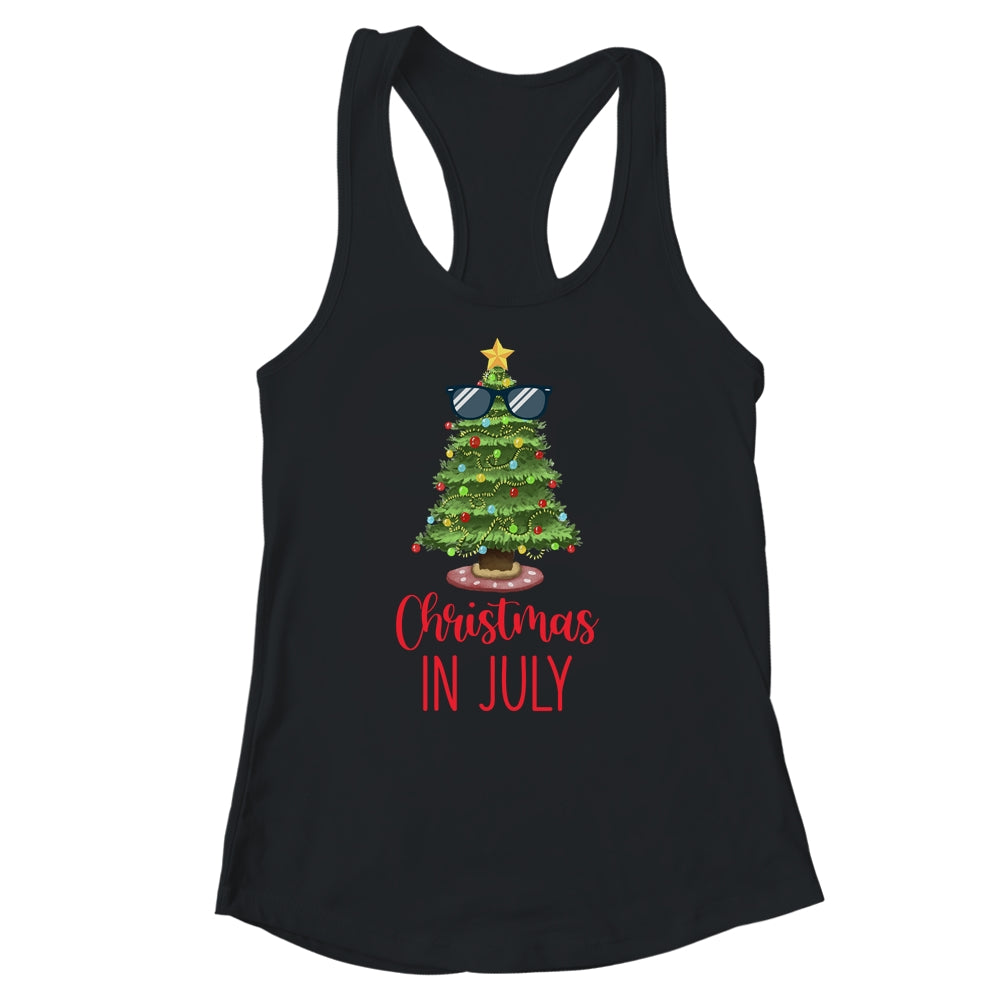 Christmas In July Christmas Tree Sunglasses Summer Vacation Shirt & Tank Top | siriusteestore