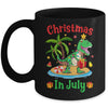 Christmas In July Dinosaur Xmas Tree T Rex Summer Vacation Mug | siriusteestore