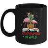 Christmas In July Funny Flamingo Pineapple Summer Mug | siriusteestore