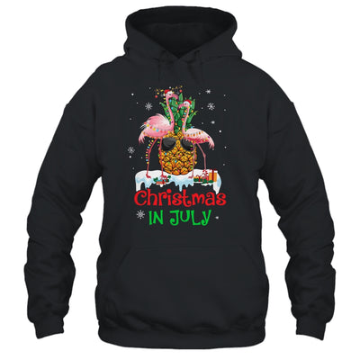 Christmas In July Funny Flamingo Pineapple Summer Shirt & Tank Top | siriusteestore