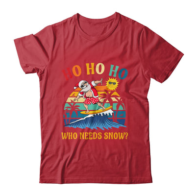 Christmas In July Funny Santa Surfing Summer Beach Vacation Shirt & Tank Top | siriusteestore