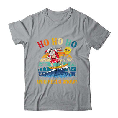 Christmas In July Funny Santa Surfing Summer Beach Vacation Shirt & Tank Top | siriusteestore