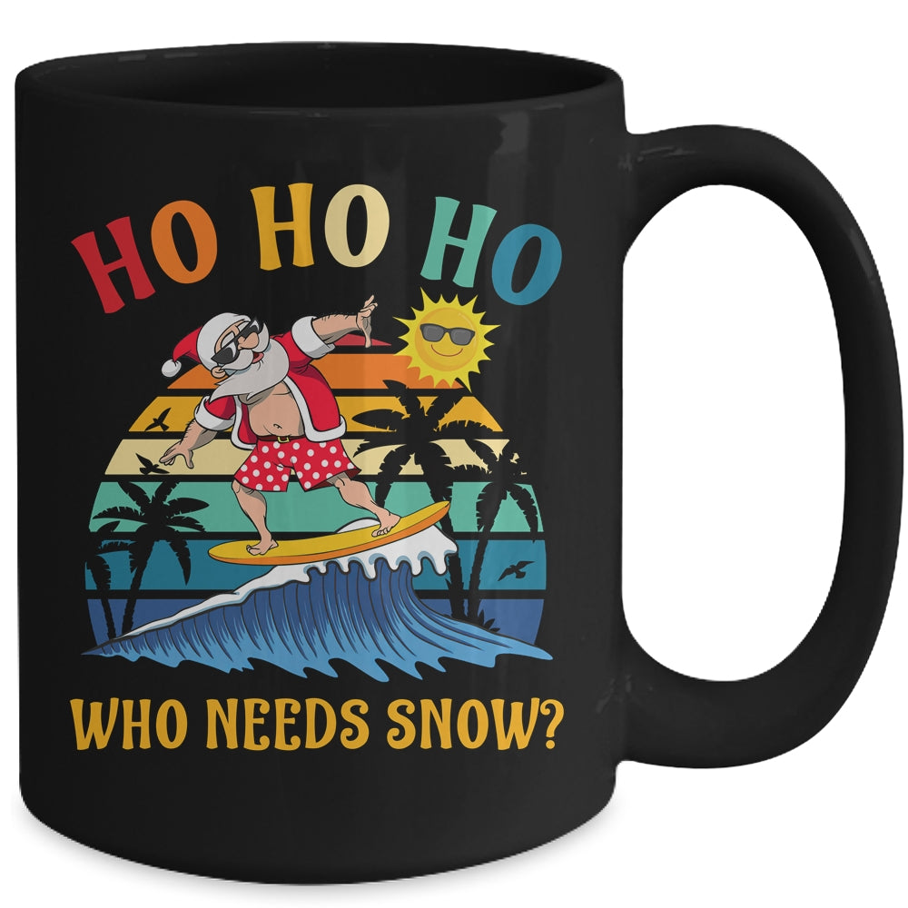 Christmas In July Funny Santa Surfing Summer Beach Vacation Mug | siriusteestore