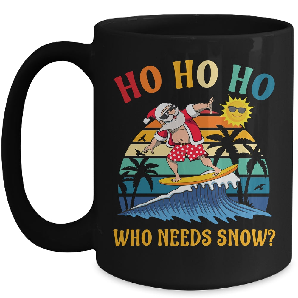 Christmas In July Funny Santa Surfing Summer Beach Vacation Mug | siriusteestore