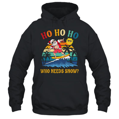 Christmas In July Funny Santa Surfing Summer Beach Vacation Shirt & Tank Top | siriusteestore