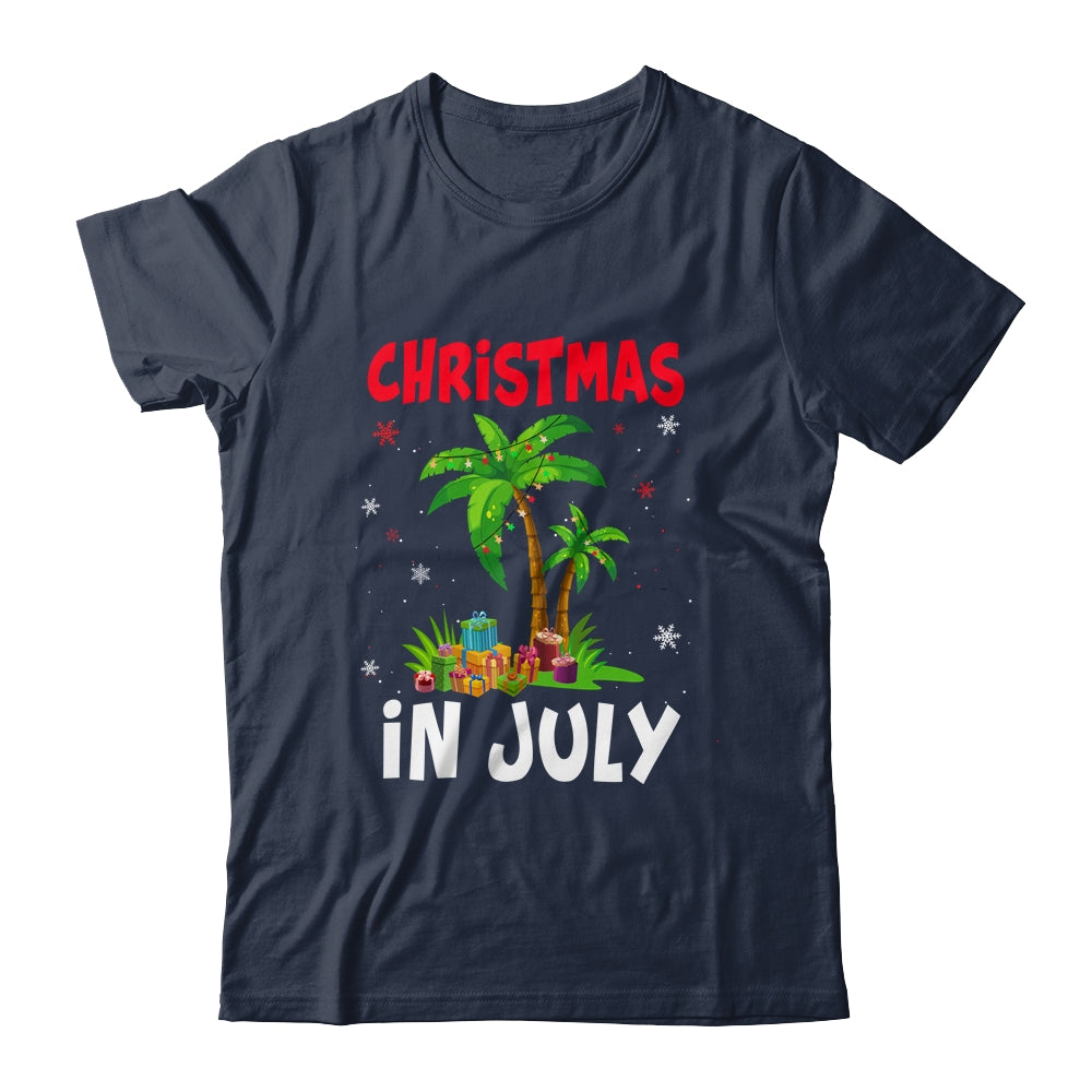 Christmas In July Palm Tree Xmas Tree Beach Summer Vacation Shirt & Tank Top | siriusteestore