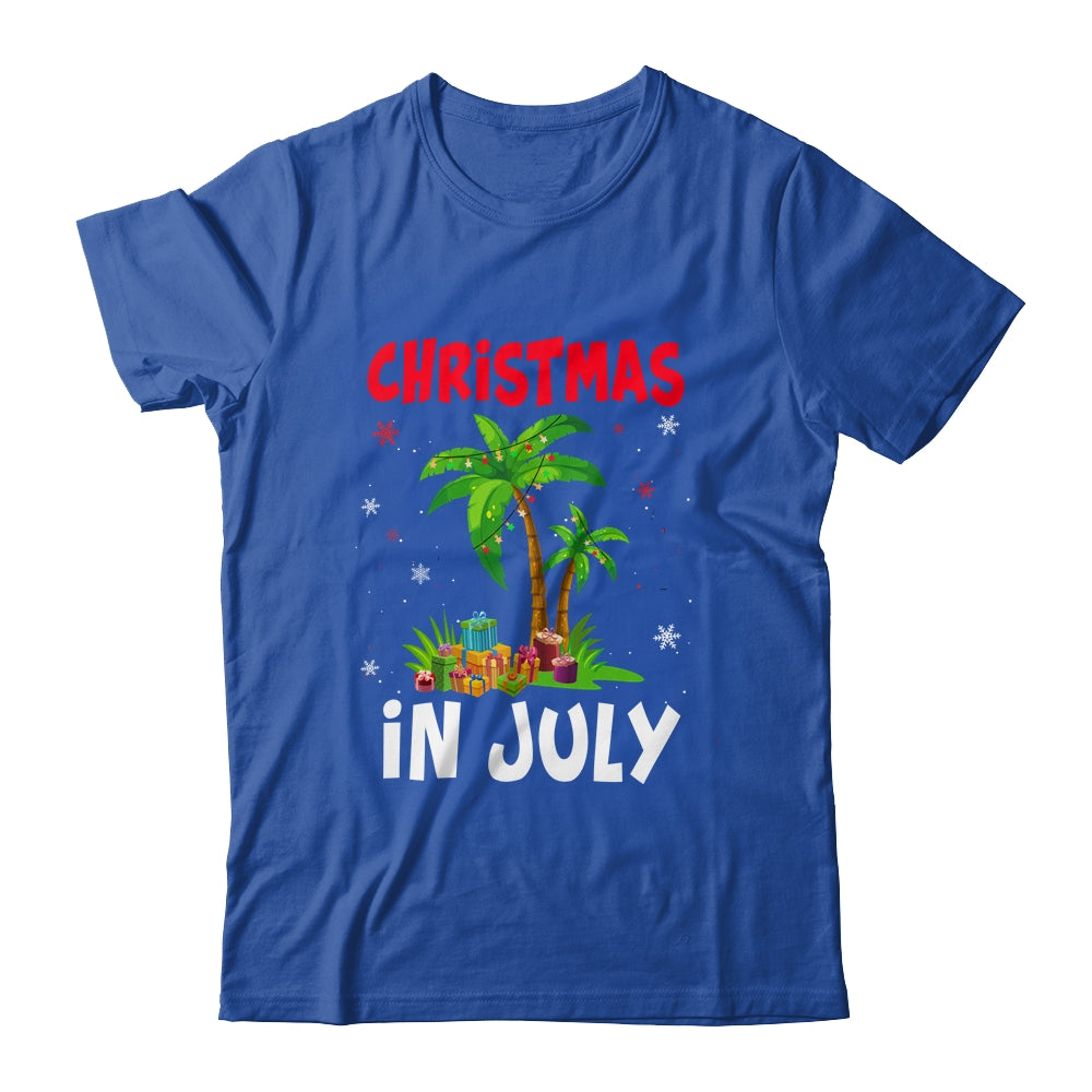 Christmas In July Palm Tree Xmas Tree Beach Summer Vacation Shirt & Tank Top | siriusteestore