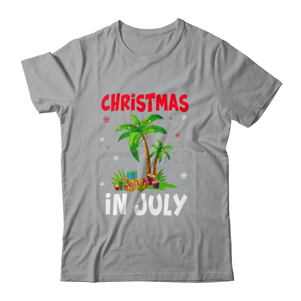 Christmas In July Palm Tree Xmas Tree Beach Summer Vacation Shirt & Tank Top | siriusteestore
