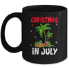 Christmas In July Palm Tree Xmas Tree Beach Summer Vacation Mug | siriusteestore