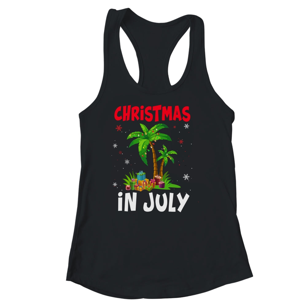 Christmas In July Palm Tree Xmas Tree Beach Summer Vacation Shirt & Tank Top | siriusteestore