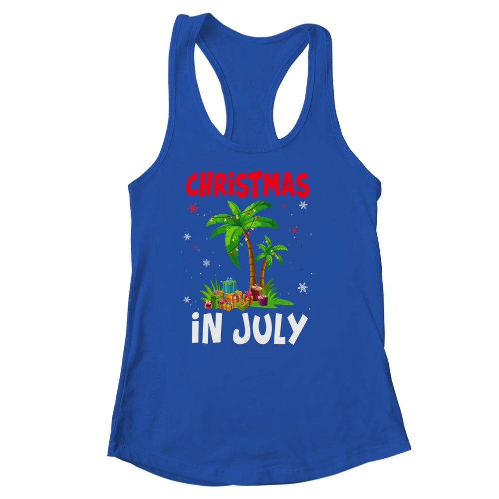 Christmas In July Palm Tree Xmas Tree Beach Summer Vacation Shirt & Tank Top | siriusteestore