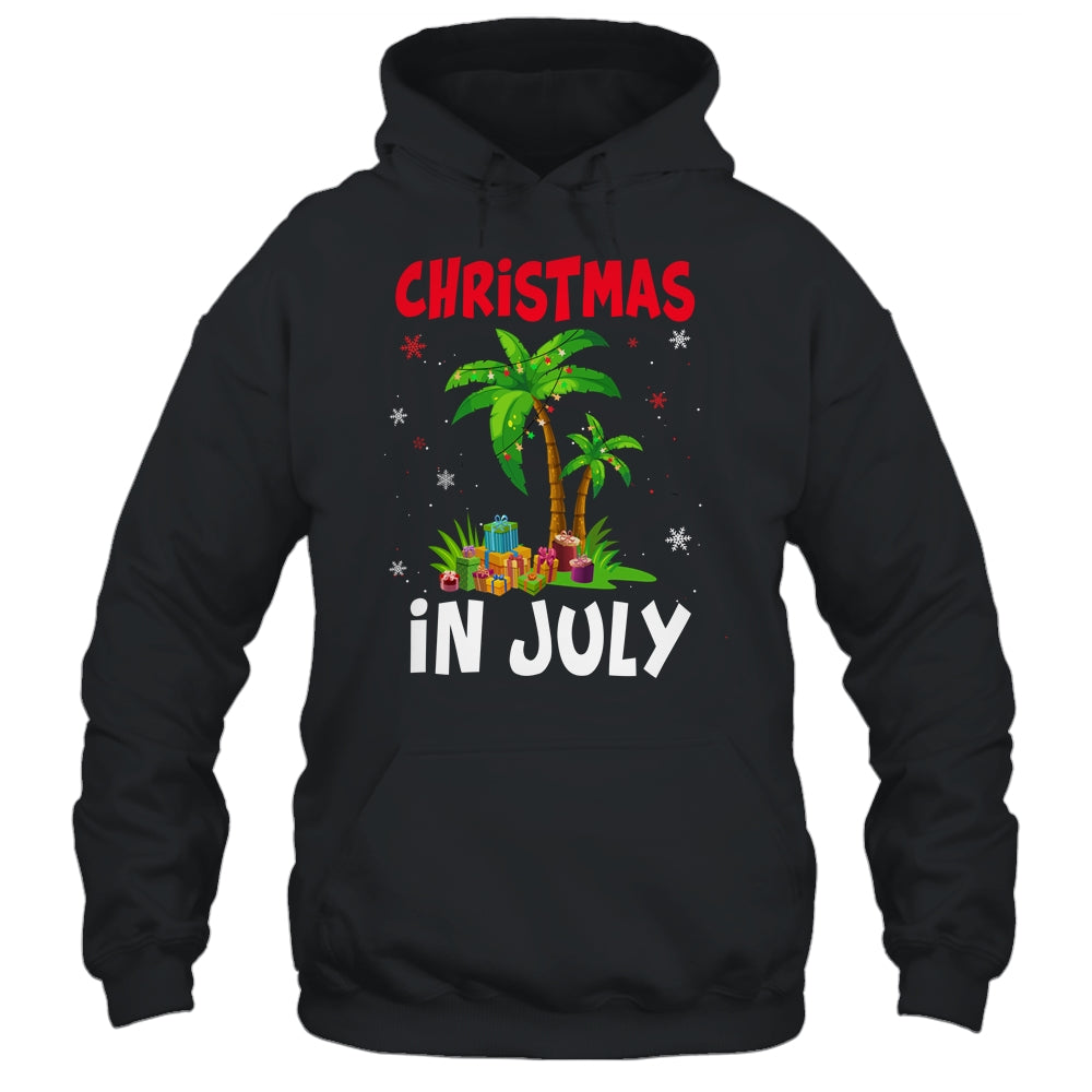 Christmas In July Palm Tree Xmas Tree Beach Summer Vacation Shirt & Tank Top | siriusteestore