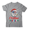 Christmas In July Santa Hat Sunglasses USA Flag Summer Shirt & Tank Top | siriusteestore