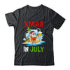 Christmas In July Santa Hat Xmas Funny Summer Xmas Vacation Shirt & Hoodie | siriusteestore