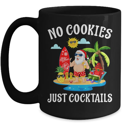 Christmas In July Santa No Cookies Just Cocktails Mug | siriusteestore