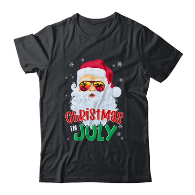 Christmas In July Summer Santa Sunglasses Xmas Funny Shirt & Tank Top | siriusteestore