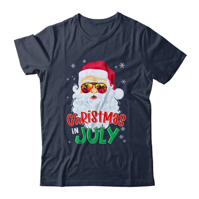 Christmas In July Summer Santa Sunglasses Xmas Funny Shirt & Tank Top | siriusteestore