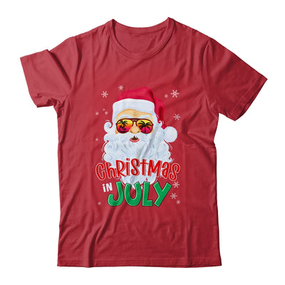 Christmas In July Summer Santa Sunglasses Xmas Funny Shirt & Tank Top | siriusteestore