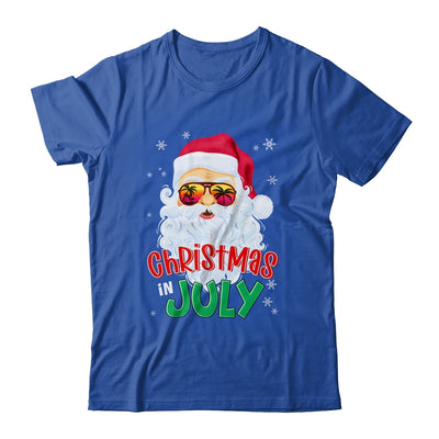 Christmas In July Summer Santa Sunglasses Xmas Funny Shirt & Tank Top | siriusteestore