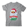 Christmas In July Summer Santa Sunglasses Xmas Funny Shirt & Tank Top | siriusteestore