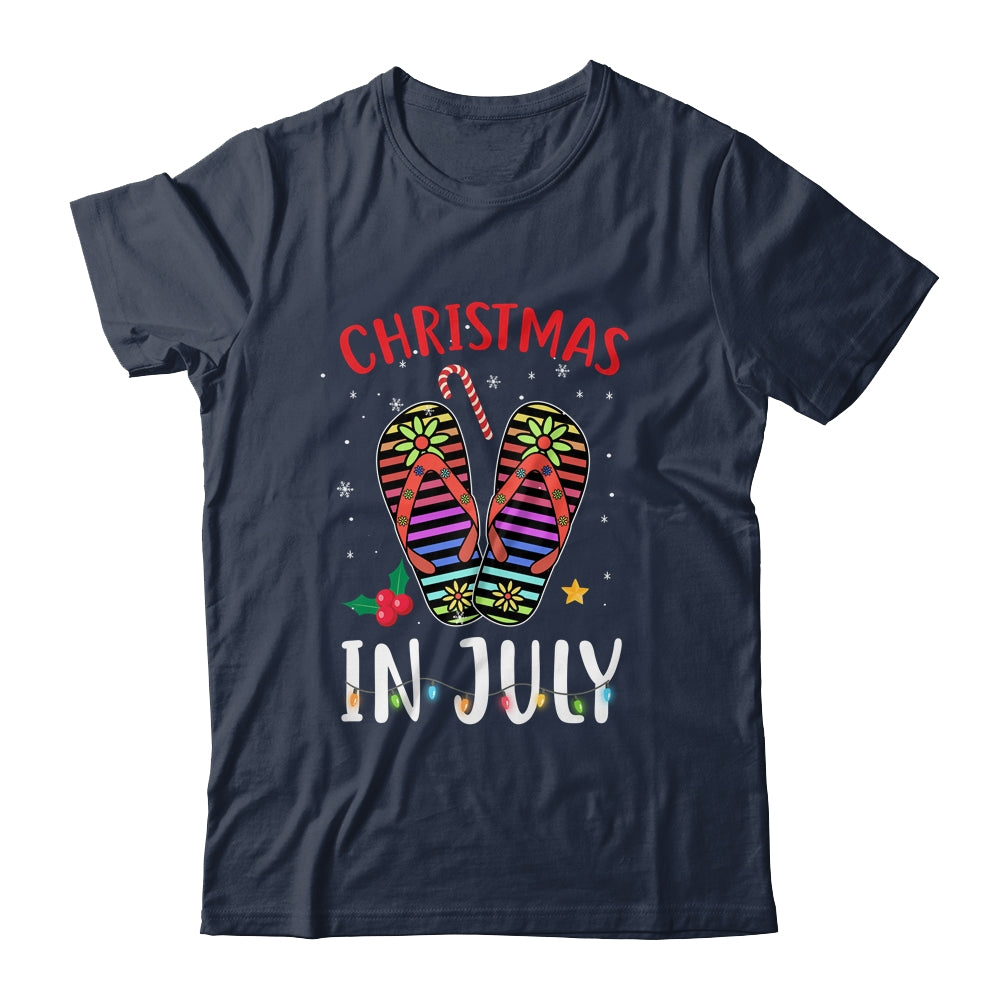 Christmas In July Summer Vacation Flip Flops Shirt & Tank Top | siriusteestore