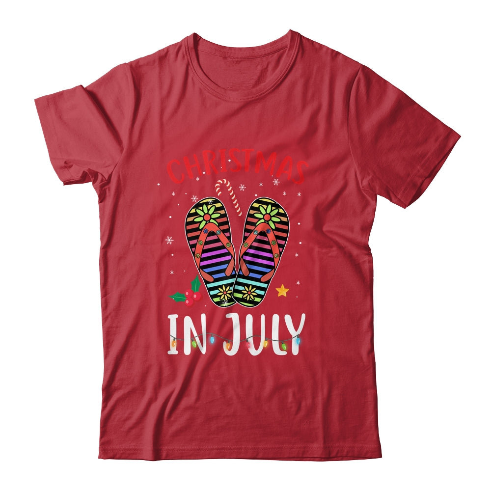 Christmas In July Summer Vacation Flip Flops Shirt & Tank Top | siriusteestore
