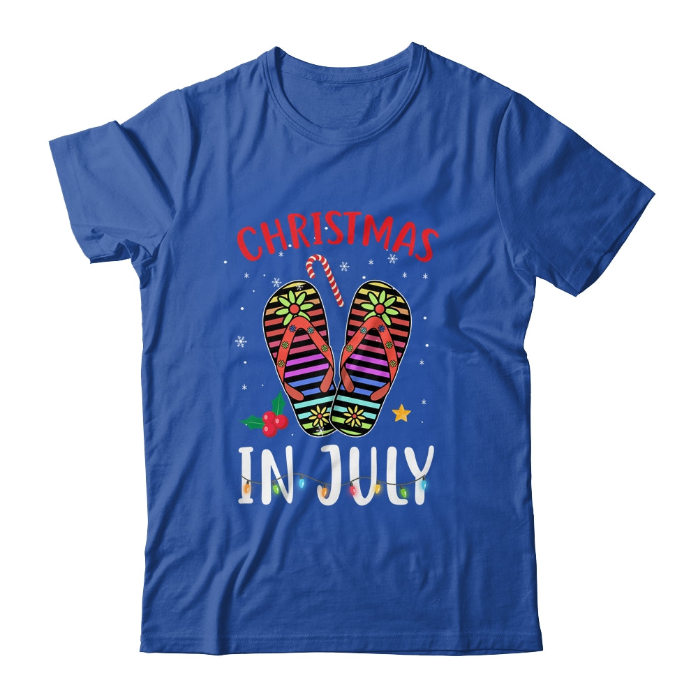 Christmas In July Summer Vacation Flip Flops Shirt & Tank Top | siriusteestore