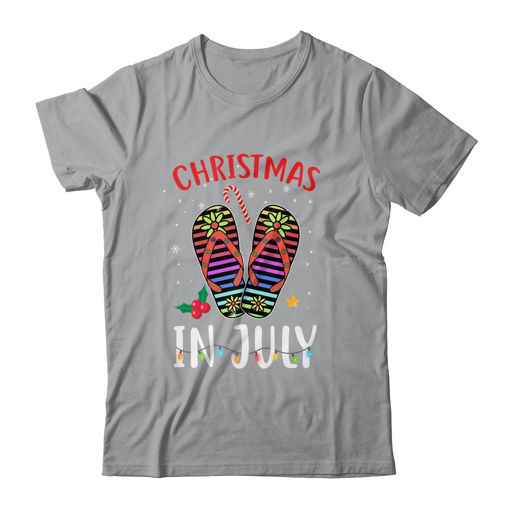 Christmas In July Summer Vacation Flip Flops Shirt & Tank Top | siriusteestore