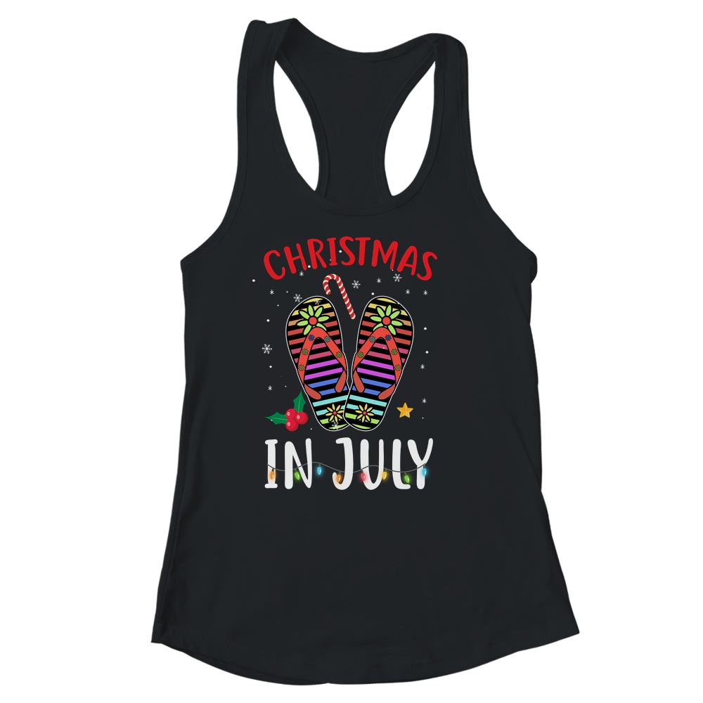 Christmas In July Summer Vacation Flip Flops Shirt & Tank Top | siriusteestore