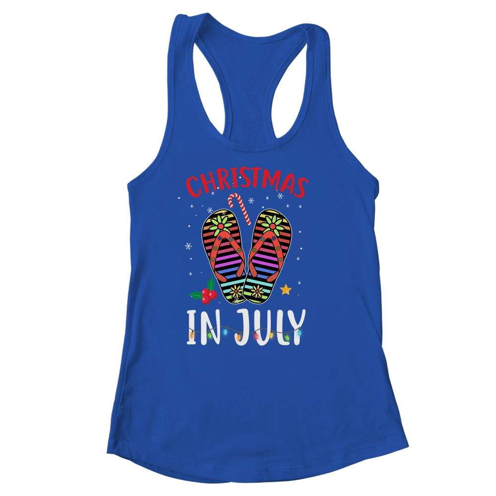 Christmas In July Summer Vacation Flip Flops Shirt & Tank Top | siriusteestore
