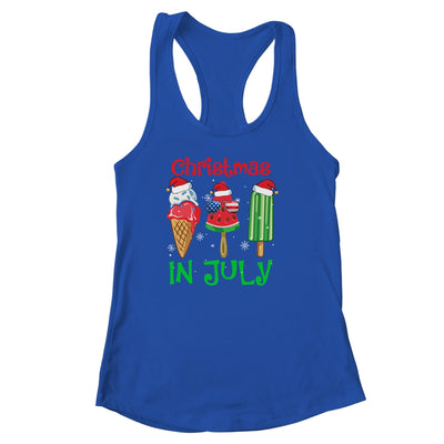 Christmas In July Watermelon Ice Pops Xmas Santa Hat Shirt & Tank Top | siriusteestore
