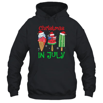Christmas In July Watermelon Ice Pops Xmas Santa Hat Shirt & Tank Top | siriusteestore