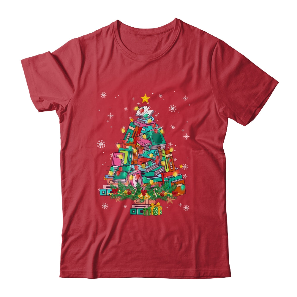 Christmas Library Tree Funny Xmas Librarian And Book Lover Shirt & Sweatshirt | siriusteestore