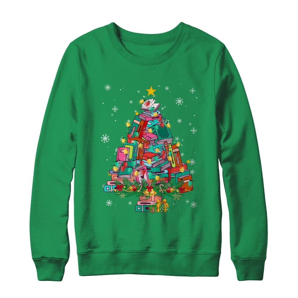 Christmas Library Tree Funny Xmas Librarian And Book Lover Shirt & Sweatshirt | siriusteestore