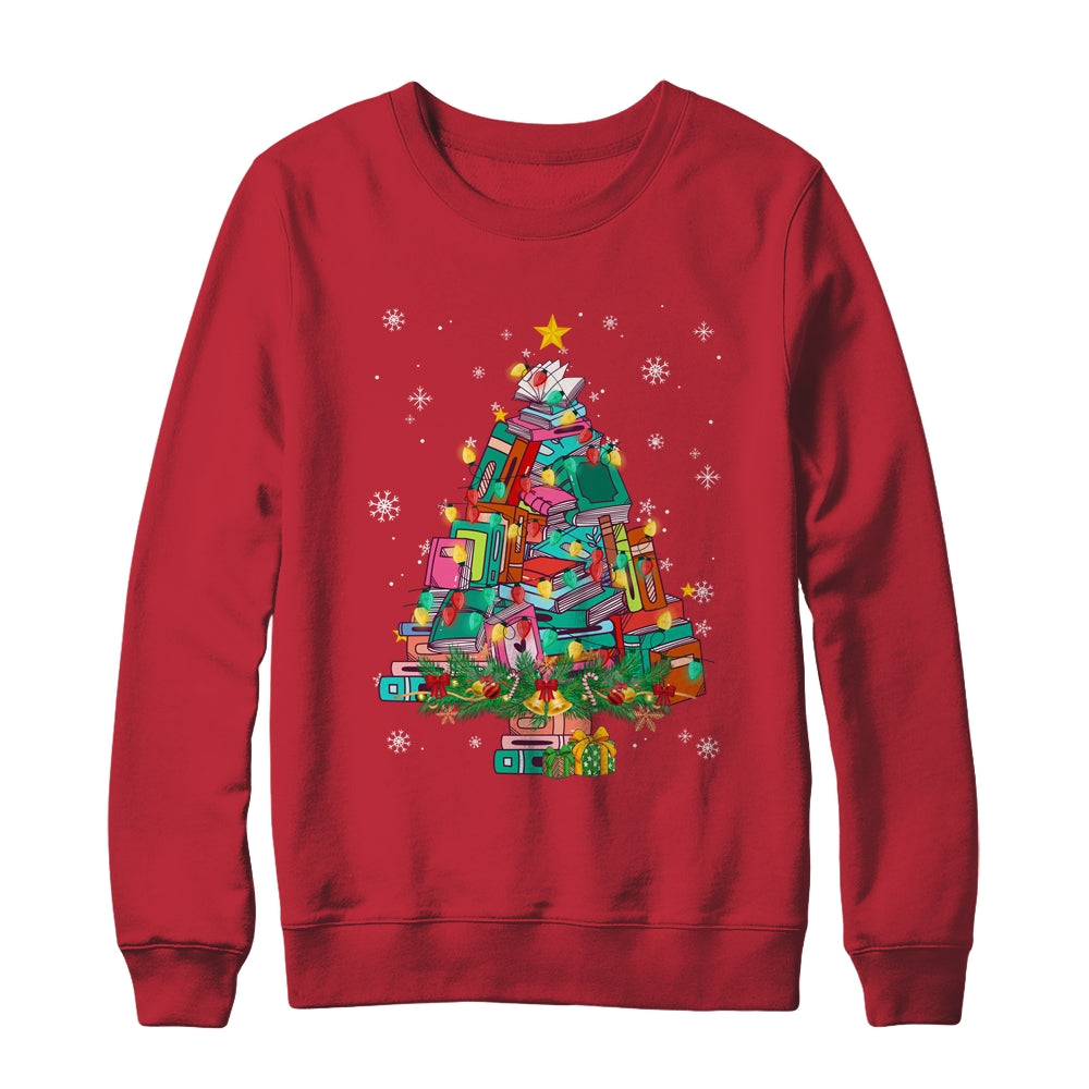 Christmas Library Tree Funny Xmas Librarian And Book Lover Shirt & Sweatshirt | siriusteestore