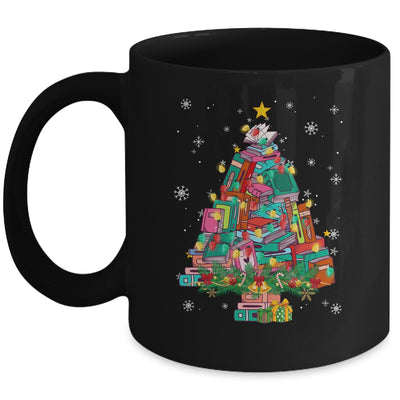 Christmas Library Tree Funny Xmas Librarian And Book Lover Mug | siriusteestore
