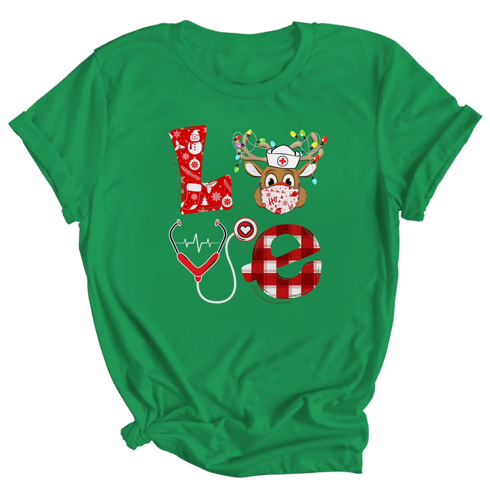 Christmas Nurse Love NICU RN ER Santa Reindeer Nurse Hat Shirt & Sweatshirt | siriusteestore