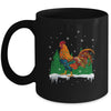 Christmas Rooster Xmas Farmer Chicken Lights Snowflakes Mug | siriusteestore