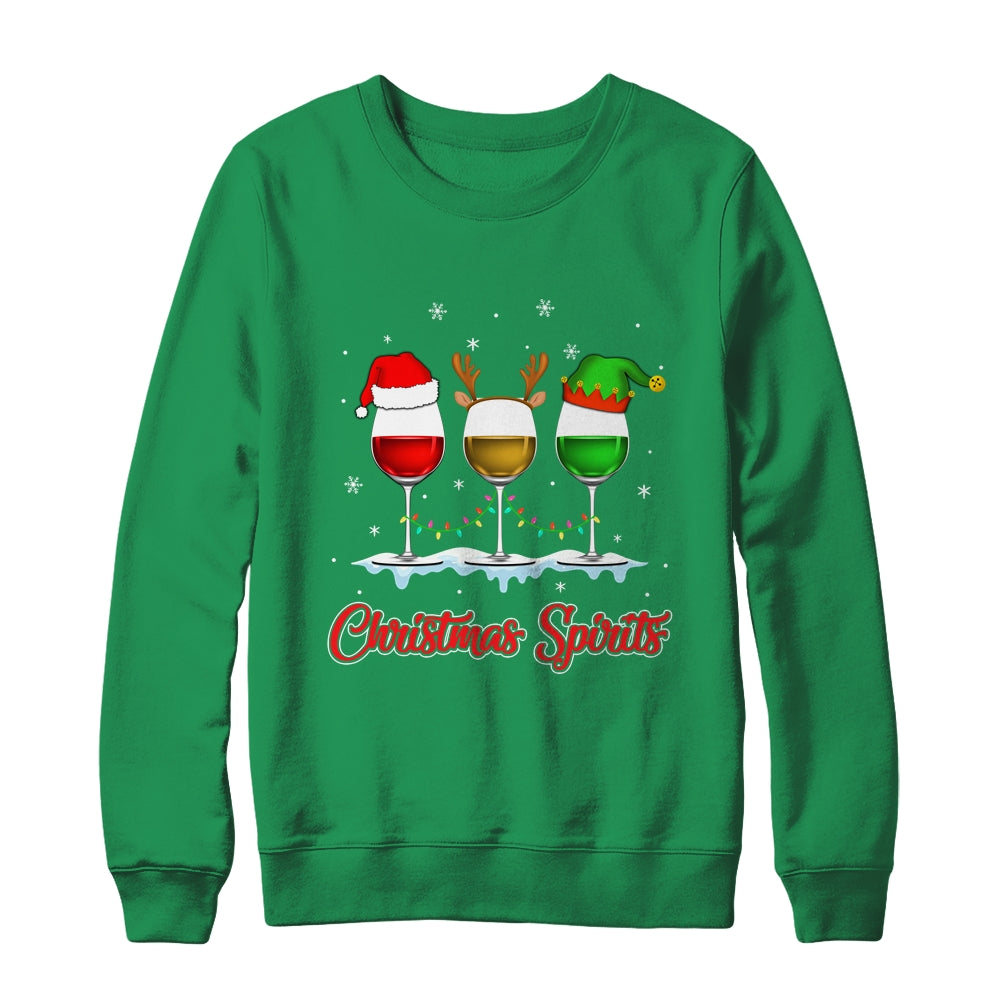 Christmas Spirits Glasses Of Wine Xmas Holidays Party Shirt & Sweatshirt | siriusteestore