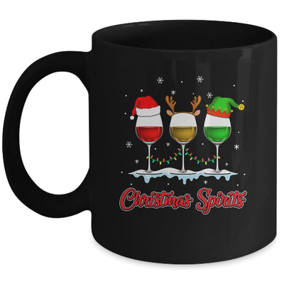 Christmas Spirits Glasses Of Wine Xmas Holidays Party Mug | siriusteestore