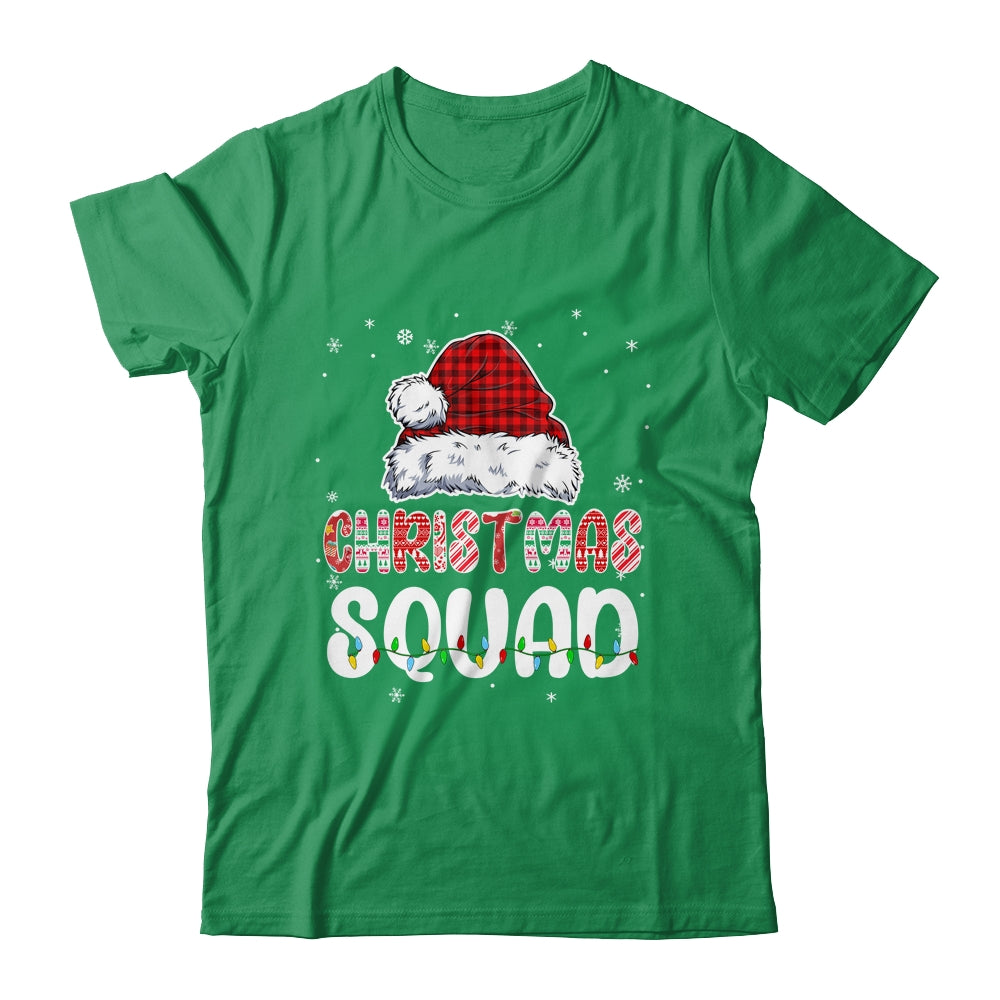 Christmas Squad Family Group Matching Red Plaid Santa Shirt & Sweatshirt | siriusteestore