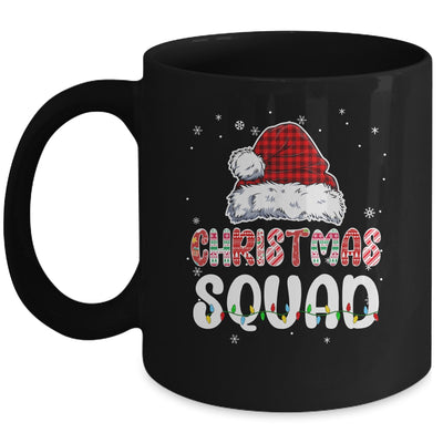 Christmas Squad Family Group Matching Red Plaid Santa Mug | siriusteestore